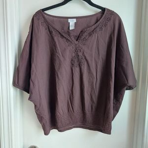 Brown Charming Charlie top size large